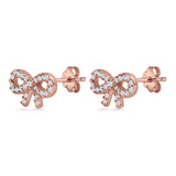 Ribbon Knot Stud Earrings