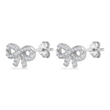 Ribbon Knot Stud Earrings