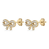 Ribbon Knot Stud Earrings