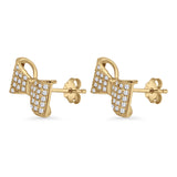 Ribbon Bow Stud Earrings