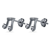 Music Note Stud Earrings