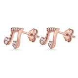 Music Note Stud Earrings