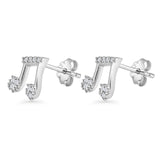 Music Note Stud Earrings