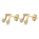 Music Note Stud Earrings