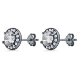 Round Stud Earrings