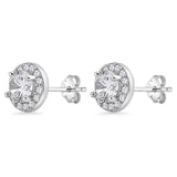 Round Stud Earrings