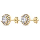 Round Stud Earrings