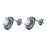 Oval Stud Earrings
