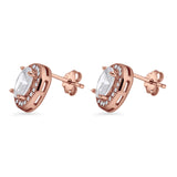 Oval Stud Earrings