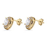 Oval Stud Earrings