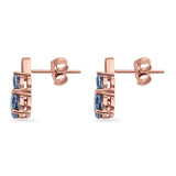 Oval Stud Earrings