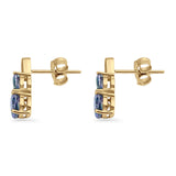 Oval Stud Earrings