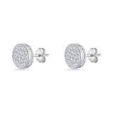 Round Stud Earrings