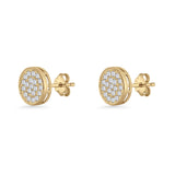 Round Stud Earrings