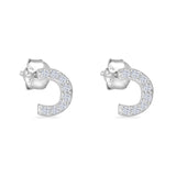 Half Circle Stud Earrings