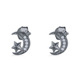 Star & Moon Stud Earrings