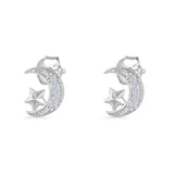 Star & Moon Stud Earrings