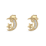 Star & Moon Stud Earrings
