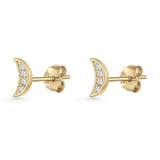 Half Moon Stud Earring