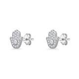 Hamsa Hand Stud Earrings