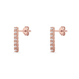 Line Bar Stud Earrings