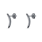 Crescent Moon Stud Earrings