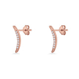 Crescent Moon Stud Earrings