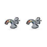 Rainbow Cloud Stud Earring
