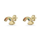 Rainbow Cloud Stud Earring