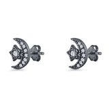 Moon & Star Stud Earrings