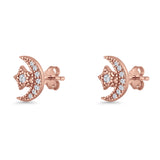 Moon & Star Stud Earrings