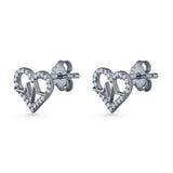 Heart Beat Wave Stud Earring