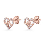 Heart Beat Wave Stud Earring
