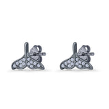 Whale Tail Stud Earrings