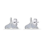 Whale Tail Stud Earrings