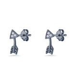 Curved Arrow Stud Earrings