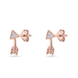 Curved Arrow Stud Earrings