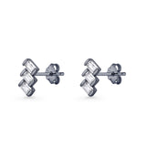 Zig Zag Trio Stud Earrings