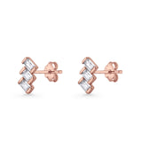 Zig Zag Trio Stud Earrings