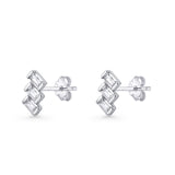 Zig Zag Trio Stud Earrings
