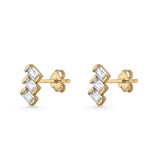 Zig Zag Trio Stud Earrings