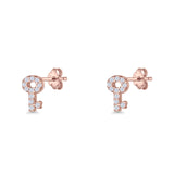 Lock & Key Stud Earrings