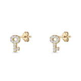 Lock & Key Stud Earrings
