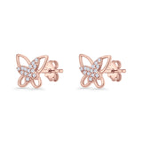 Butterfly CZ Stud Earrings
