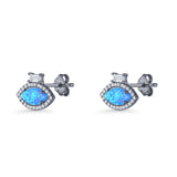 Evil Eye CZ Stud Earrings
