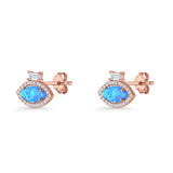 Evil Eye CZ Stud Earrings