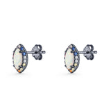 Marquise Solitaire Stud Earrings
