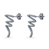 Zig Zag Stud Earrings