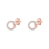 Open Circle Stud Earrings