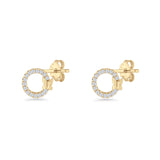 Open Circle Stud Earrings